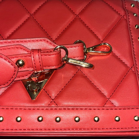 Valentino Orlandi Red Quilted Crossbody Bag - Picture 3 of 7
